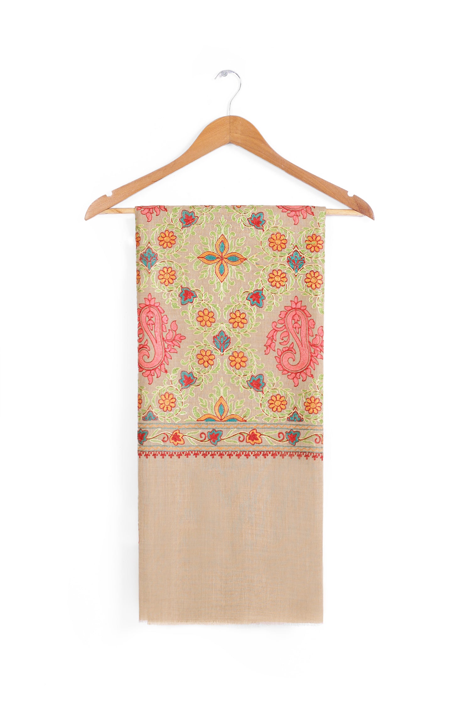 Embroidered Ari Jaal Pashmina Shawl