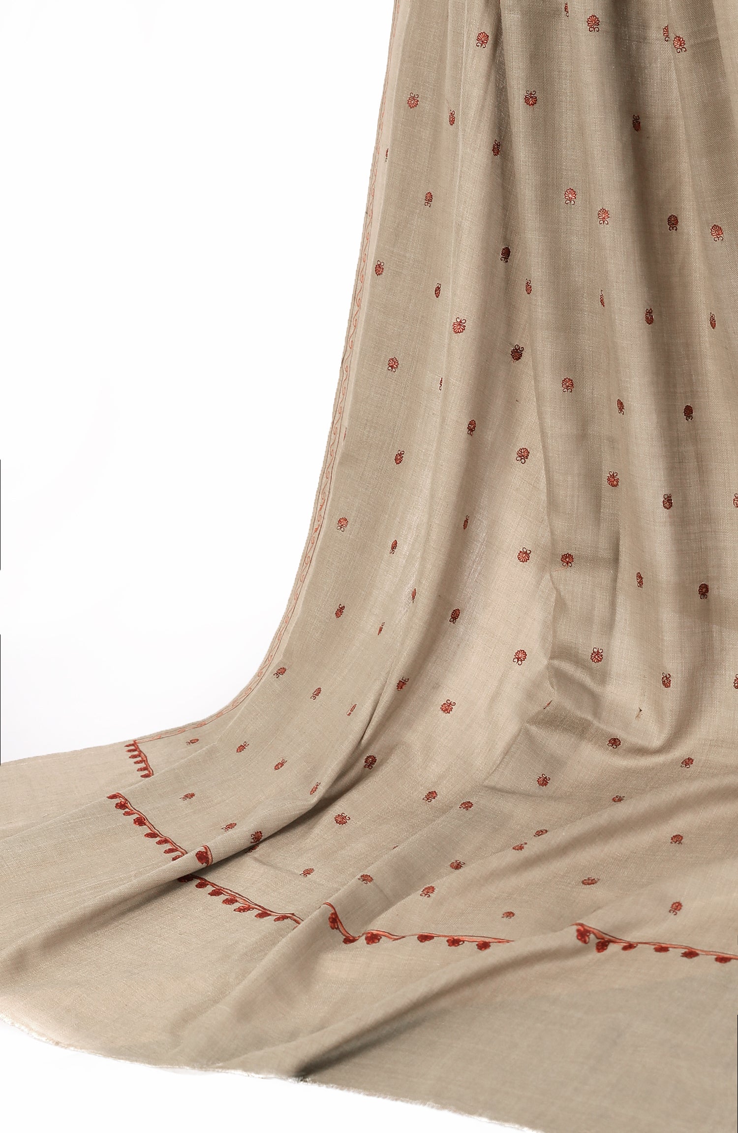 Sui and Computer Work Booti Pashmina Shawl