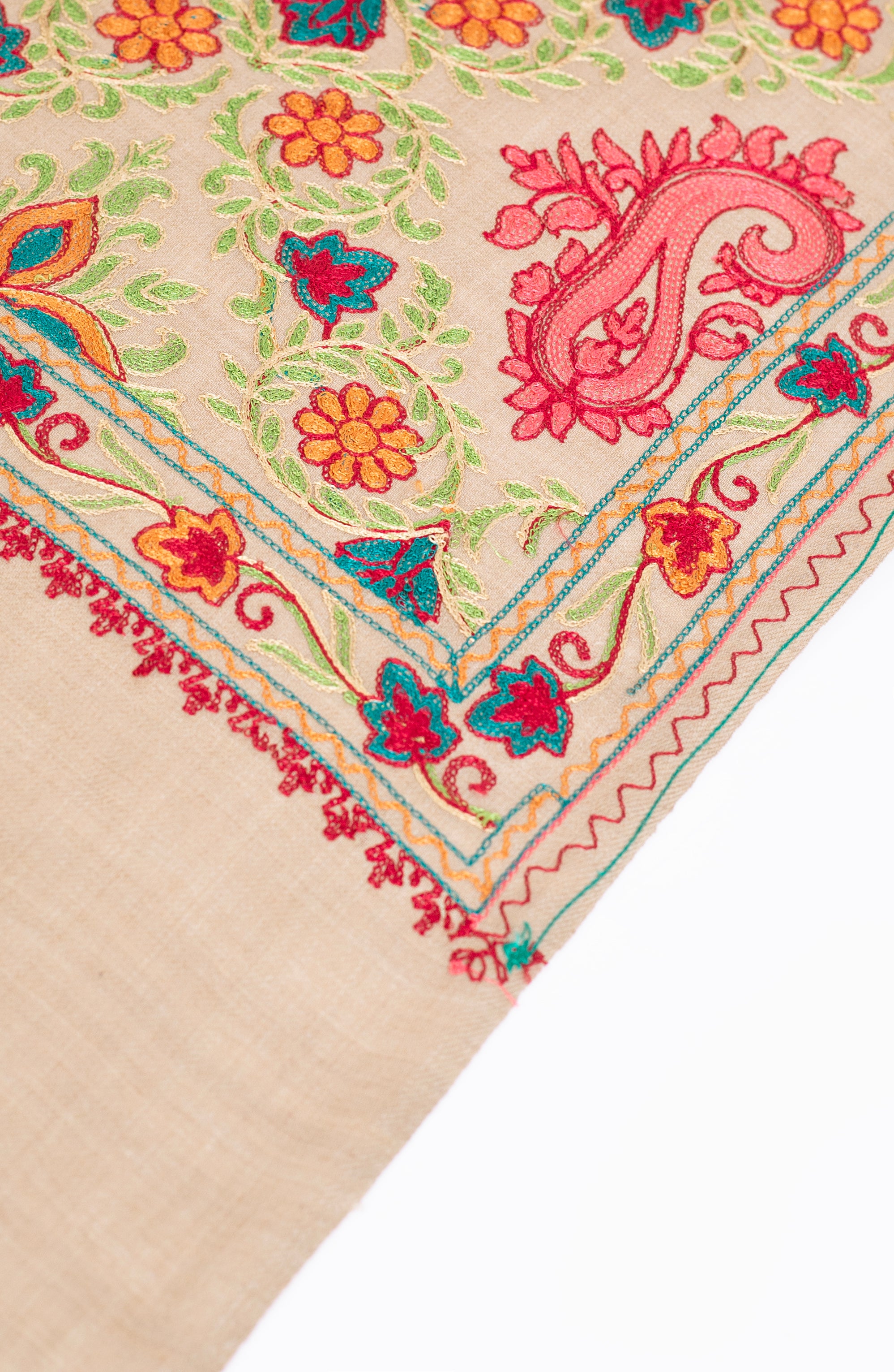 Embroidered Ari Jaal Pashmina Shawl